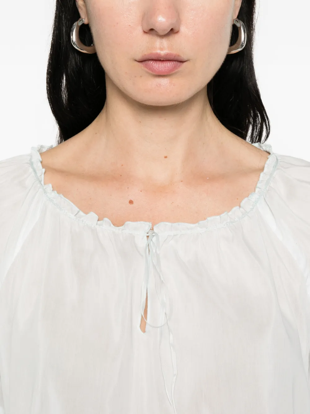 SUSANNE BOMMER Shirt met ruches Blauw
