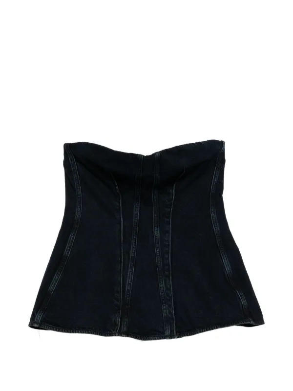 Agolde Lara Corset Top in Blue