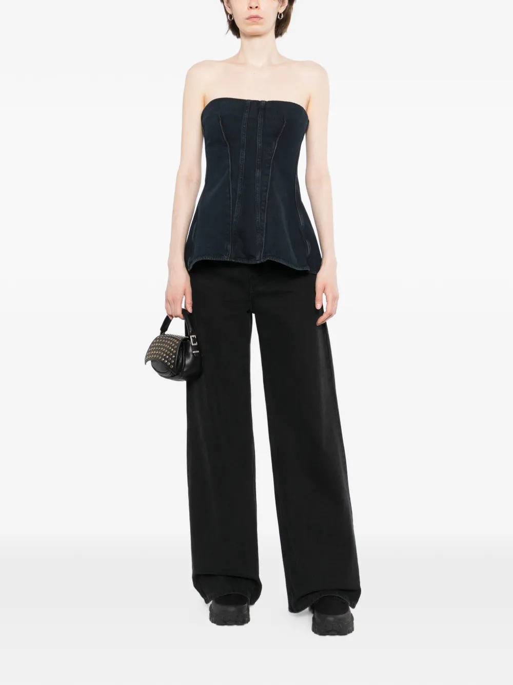 AGOLDE Korset top Blauw