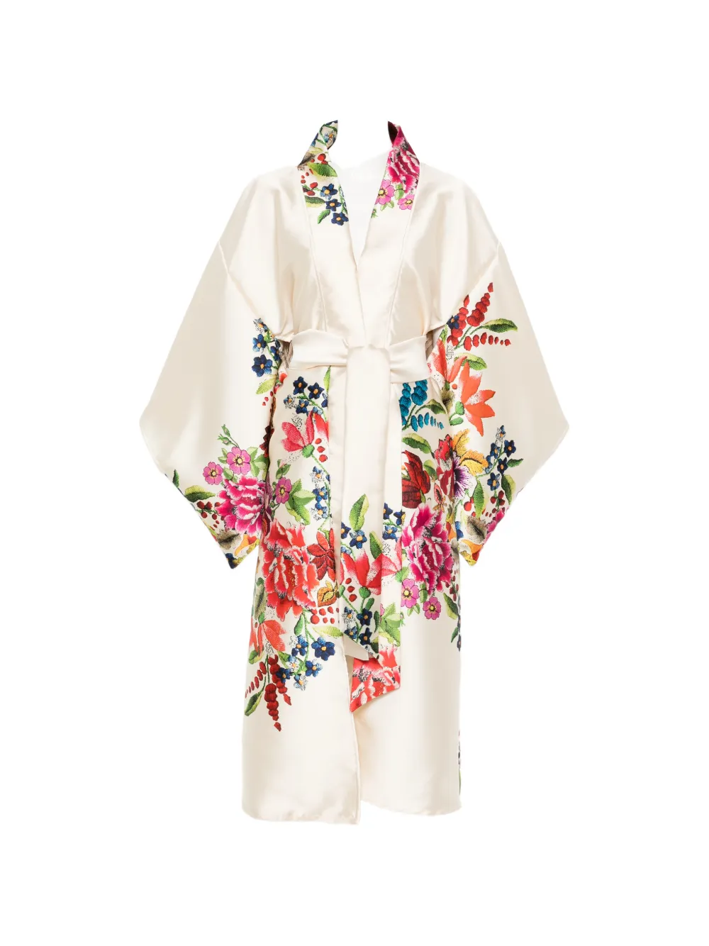 Dolci Follie floral silk kimono - Nero