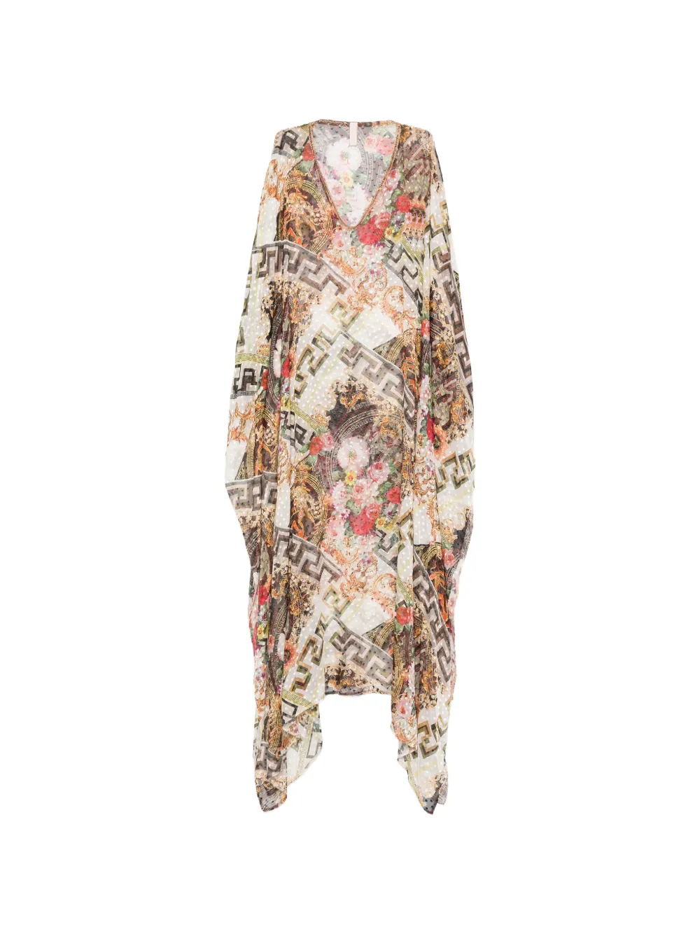 Dolci Follie greek meander maxi kaftan - Toni neutri