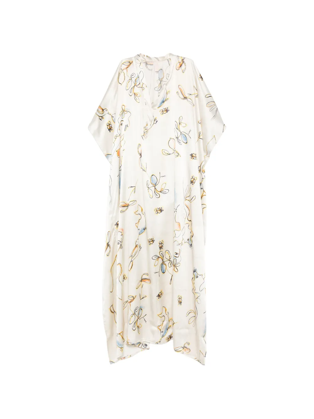 Dolci Follie floral-pattern maxi kaftan - Toni neutri