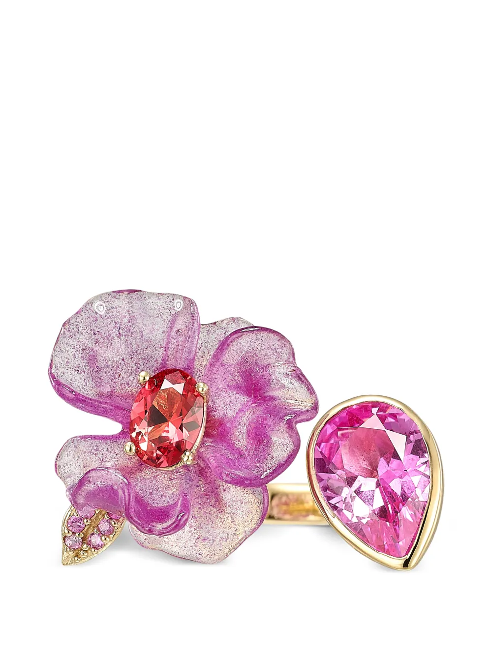 Anabela Chan Potato Petunia Ring mit Saphir - Gold