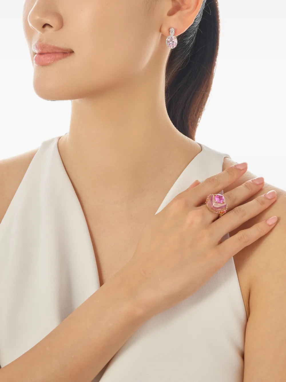 Anabela Chan Anello Rose Sugarloaf con zaffiro - Oro