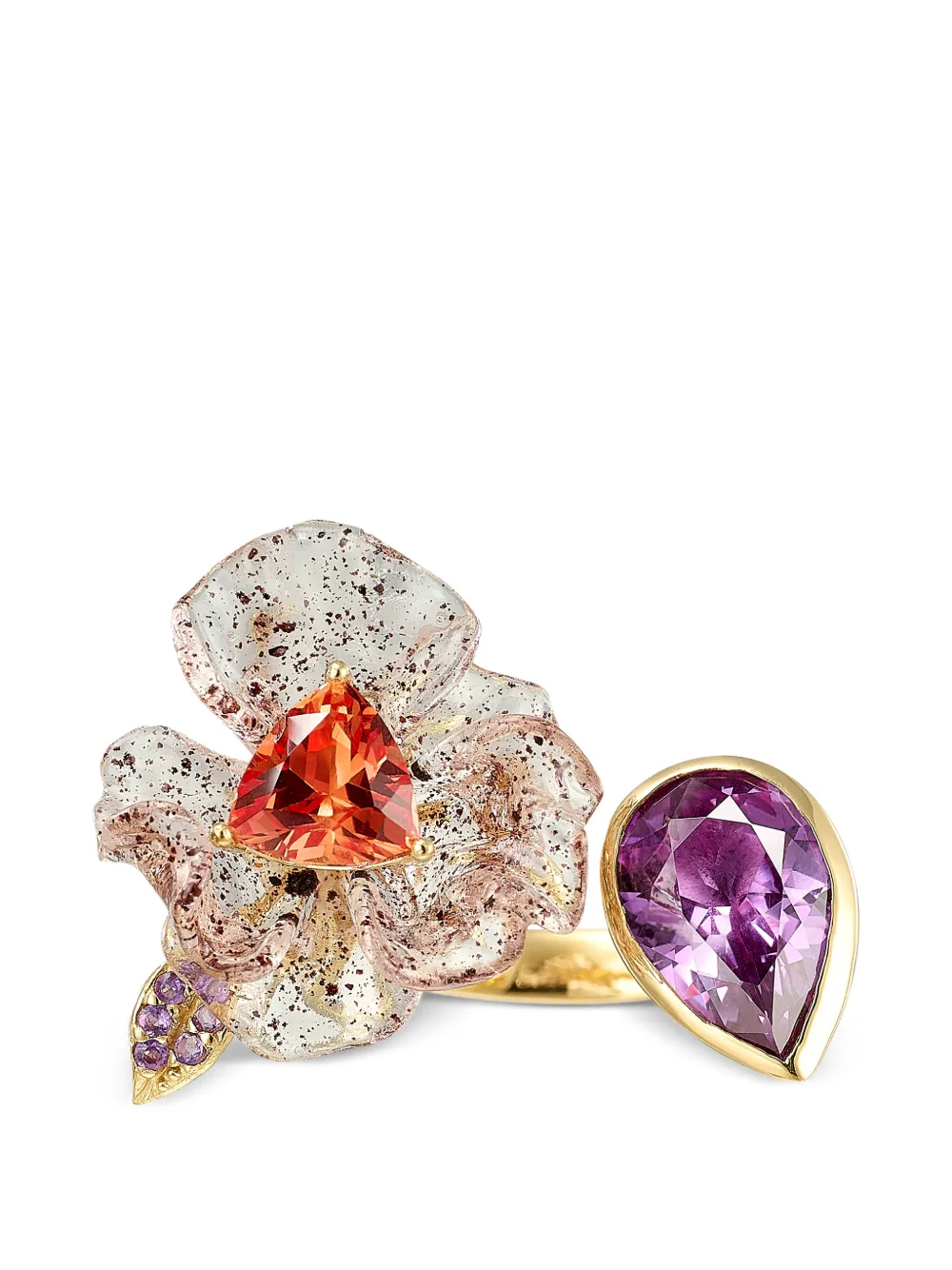 Anabela Chan Anello Sunset Blueberry Petunia - Oro