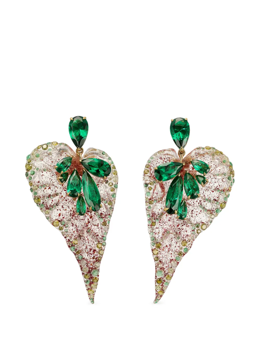 Anabela Chan Beet Begonia Ohrringe mit Smaragd - Gold