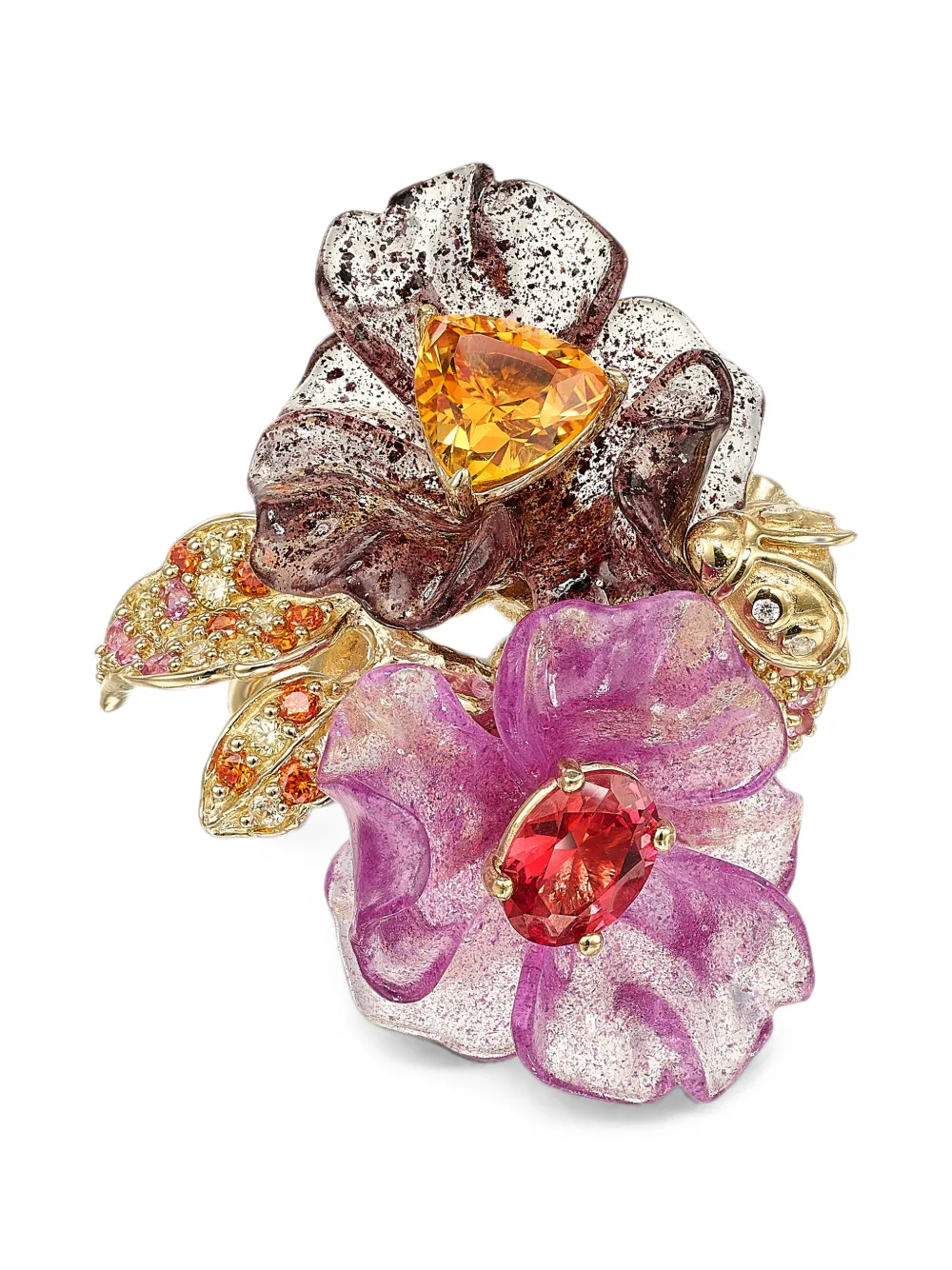 Anabela Chan Blueberry & Sweet Potato Garden Ring mit Saphir und Diamant - Gold