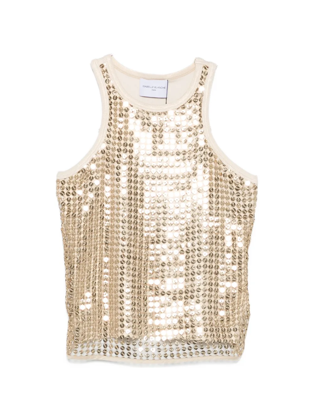 Isabelle Blanche sequin-embellishment tank top - Oro