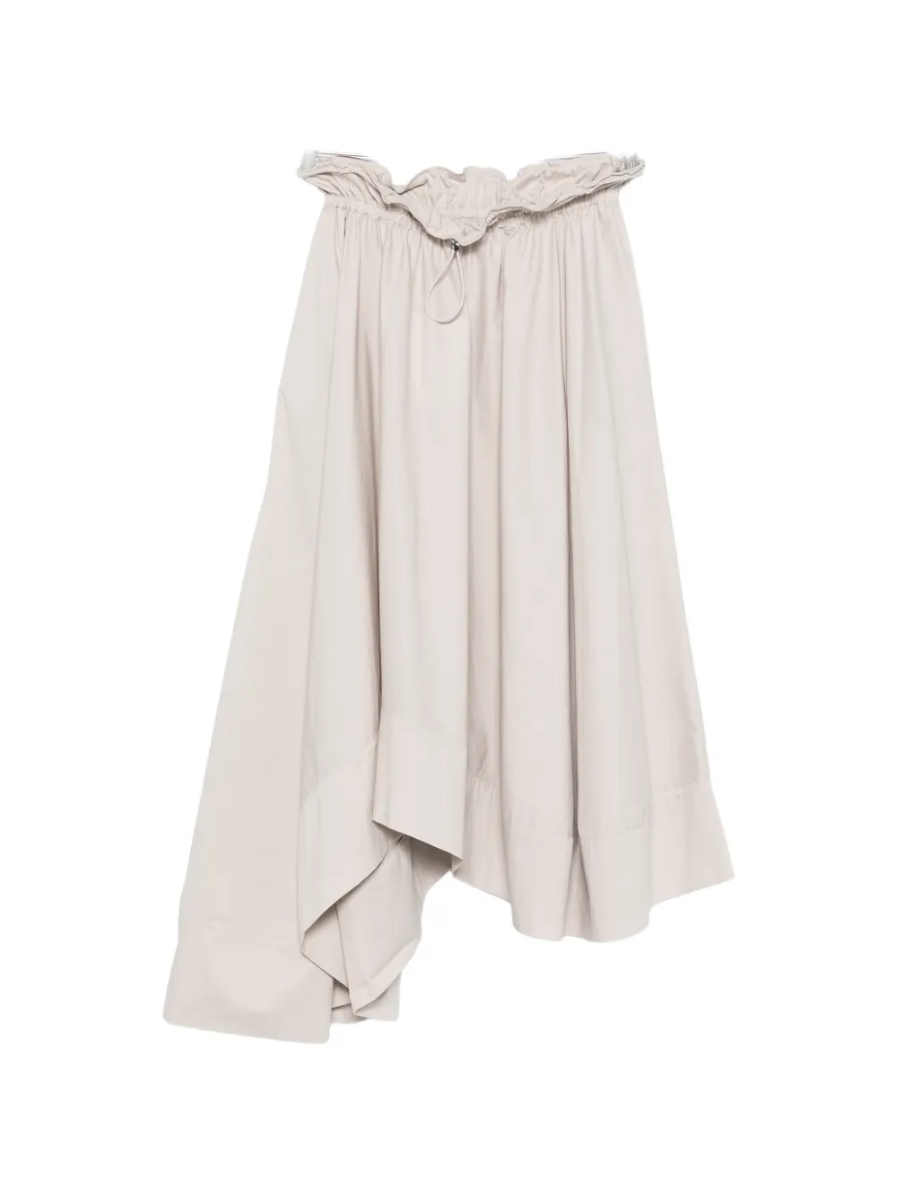 Isabelle Blanche drawstring asymmetric midi skirt - Nude