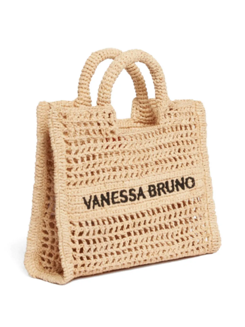  Vanessa Bruno Small Openwork Top-handle Tote Bag - Neutrals 