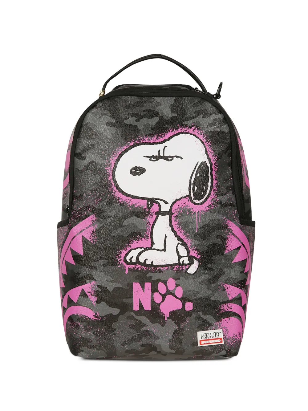 Sprayground x Peanuts Snoopy camouflage-print backpack - Nero