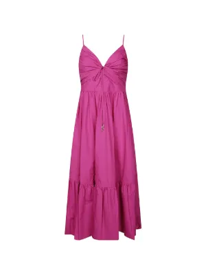 open lace back dress ALC Angelina Pleated Midi Dress