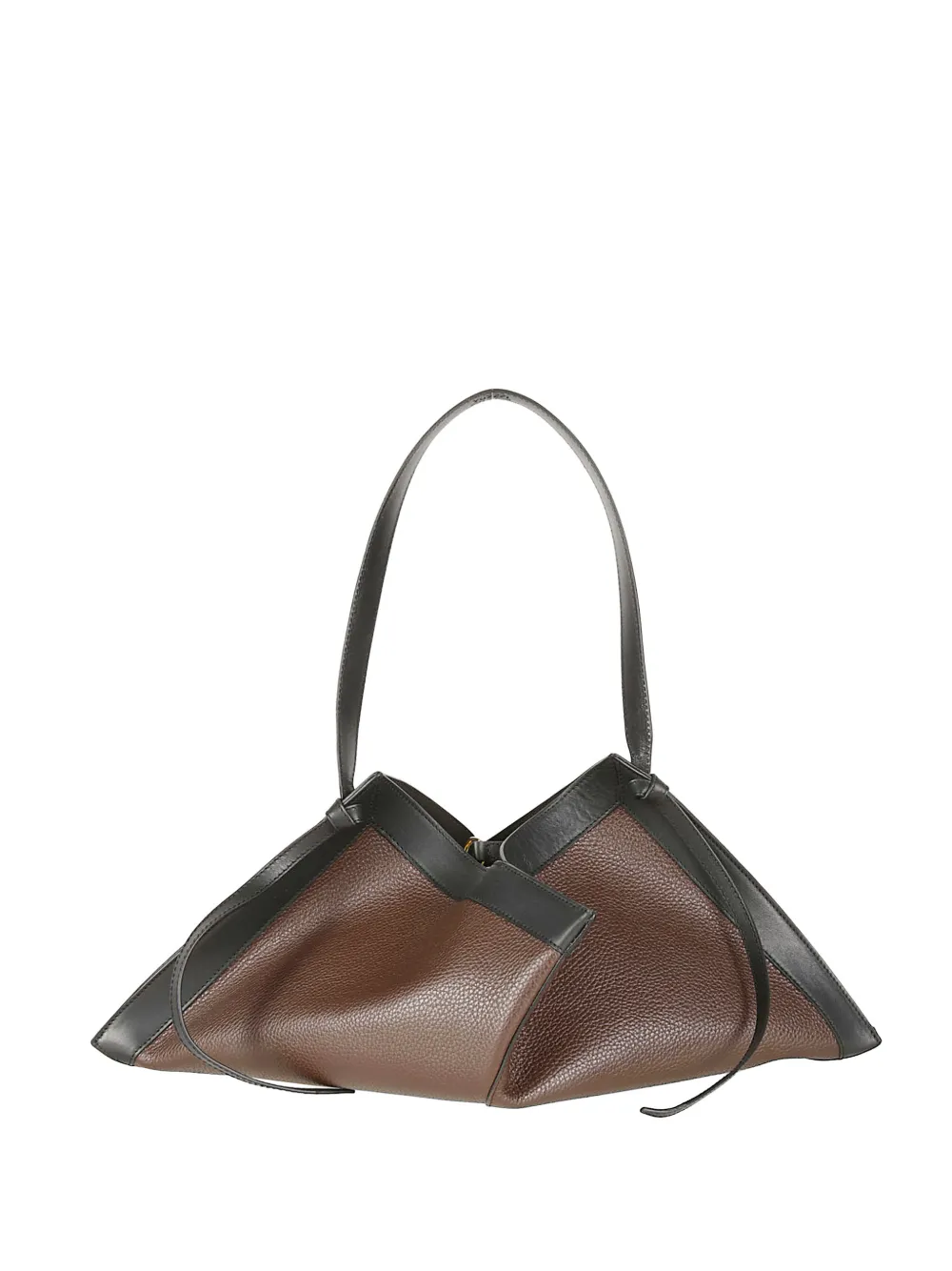 Yuzefi Wonton leather tote bag - Marrone
