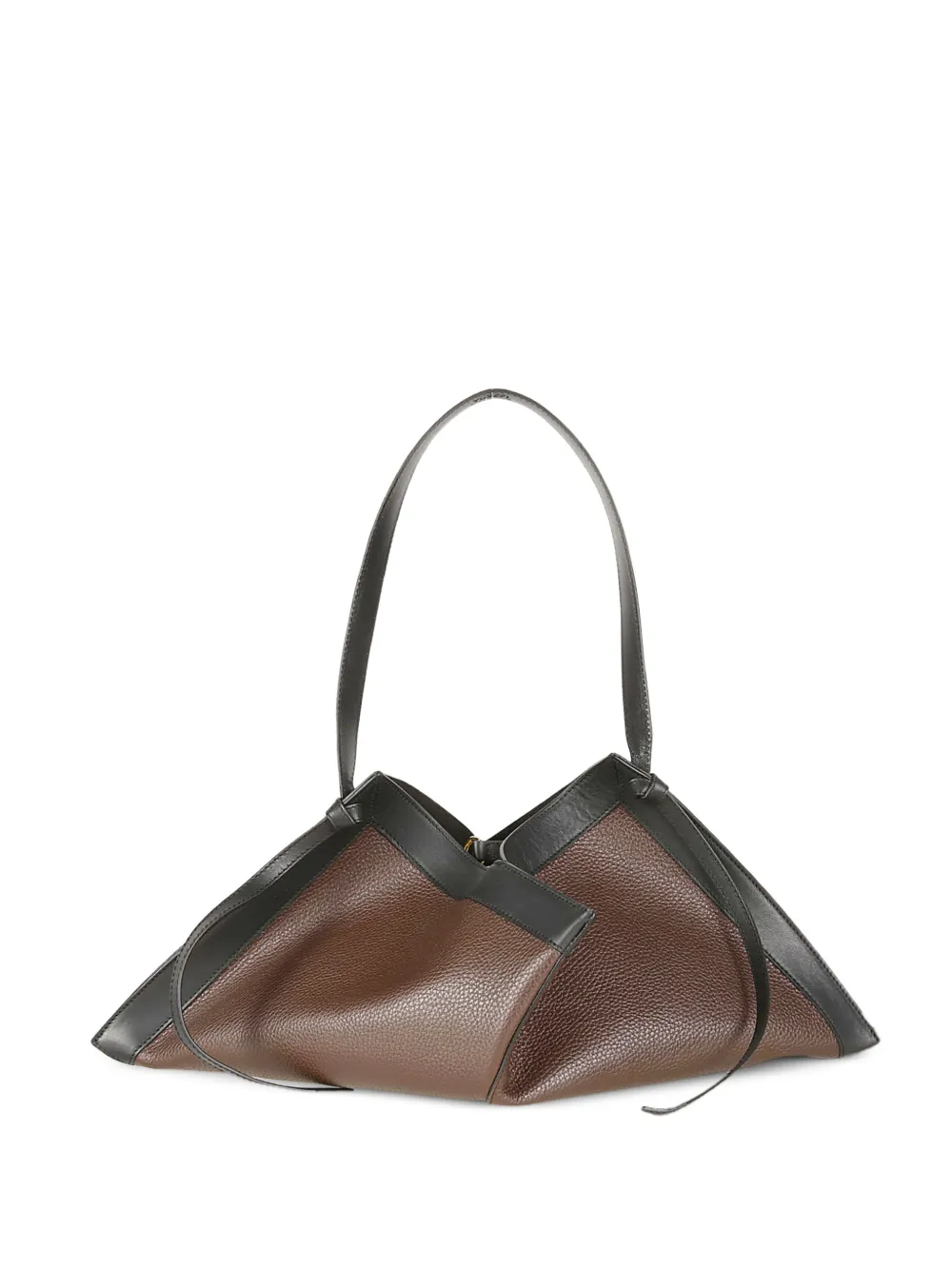 Yuzefi Wonton leather tote bag - Marrone