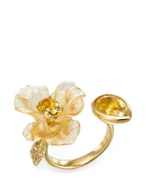 Anabela Chan yellow sapphire Spinach Petunia ring
