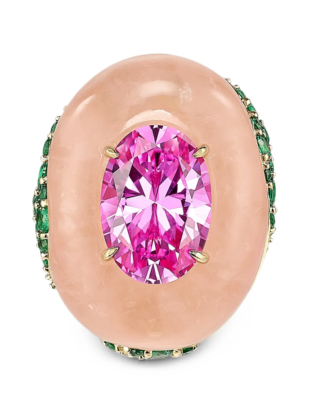 Anabela Chan Flower Pebble Ring In Gold