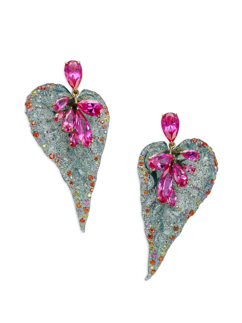 Anabela Chan Spirulina sapphire earrings - Gold