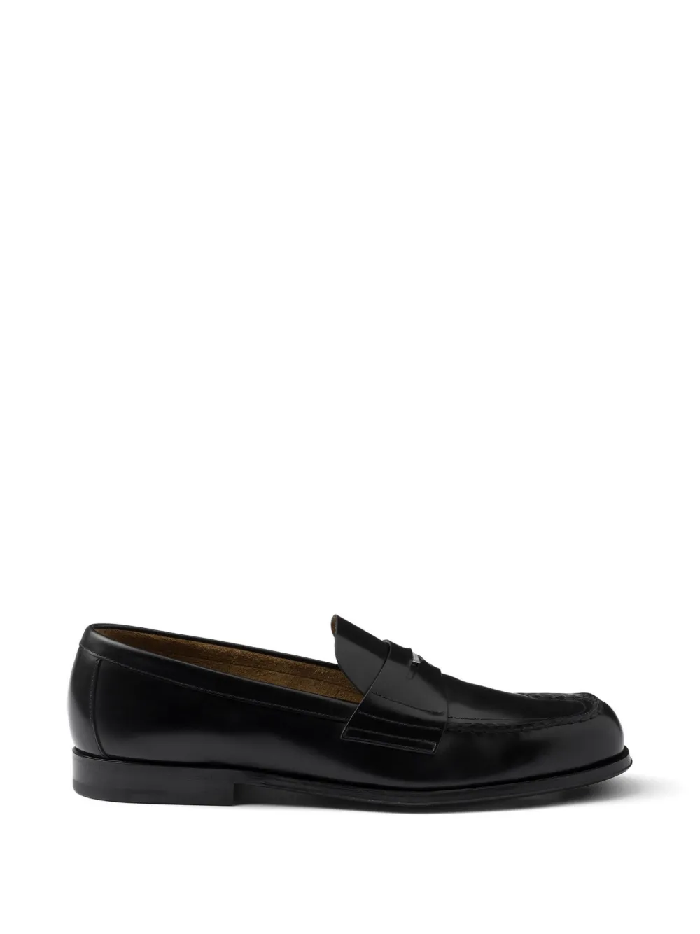 Prada brushed leather loafers - Black