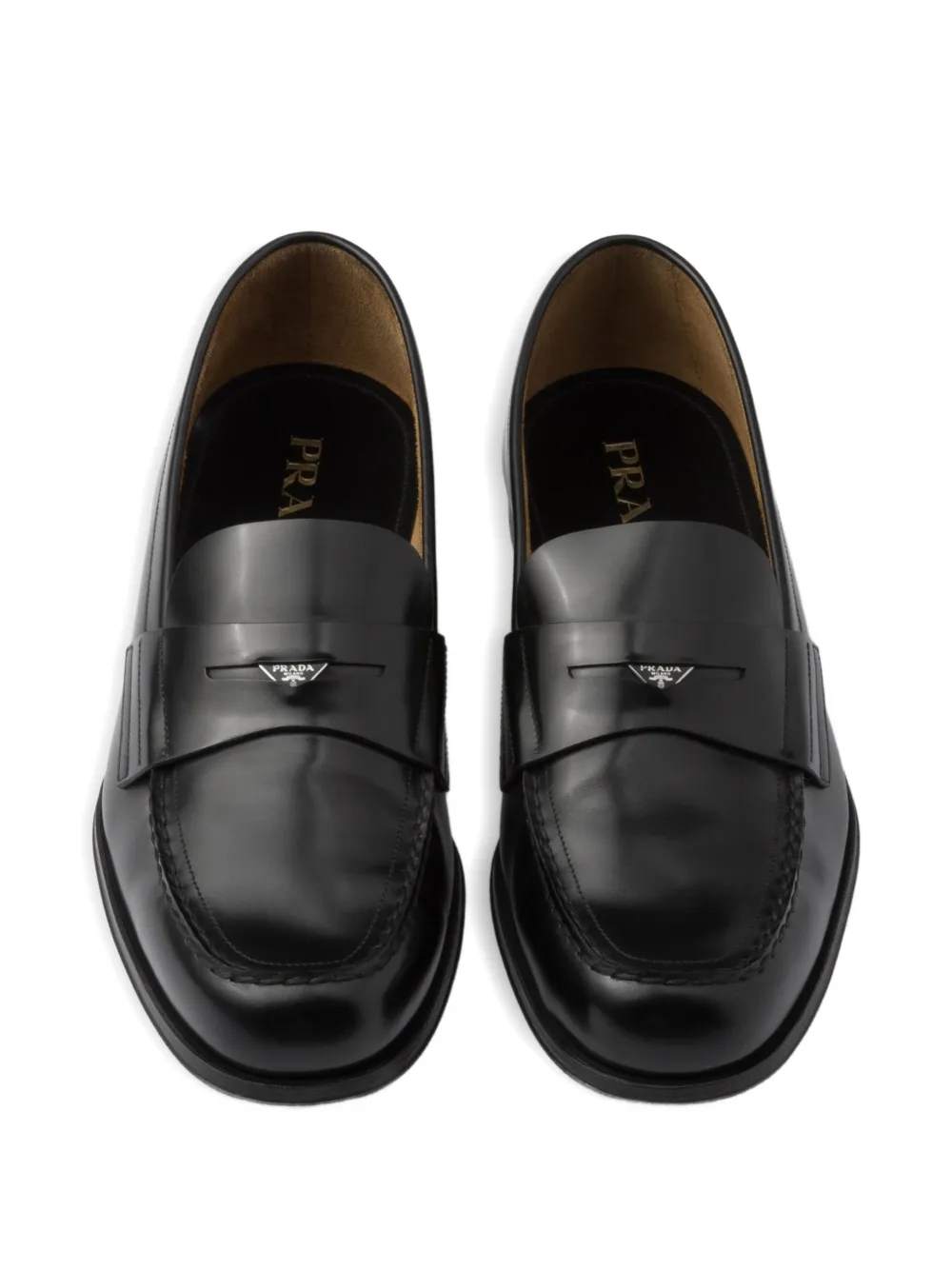 Prada Sneakers van geborsteld leer Zwart