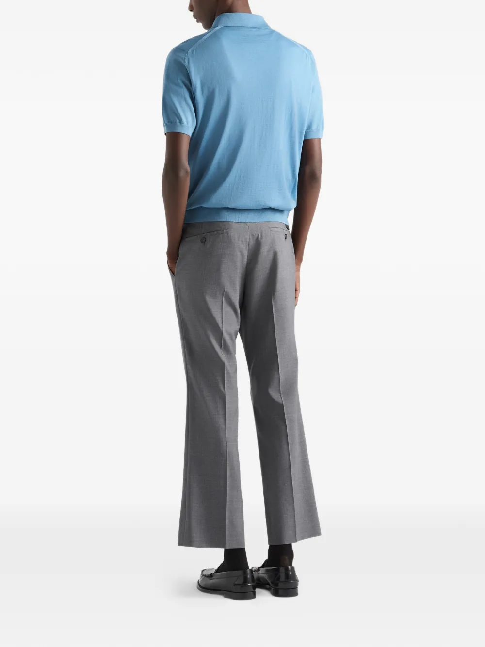 Prada Wollen poloshirt Blauw