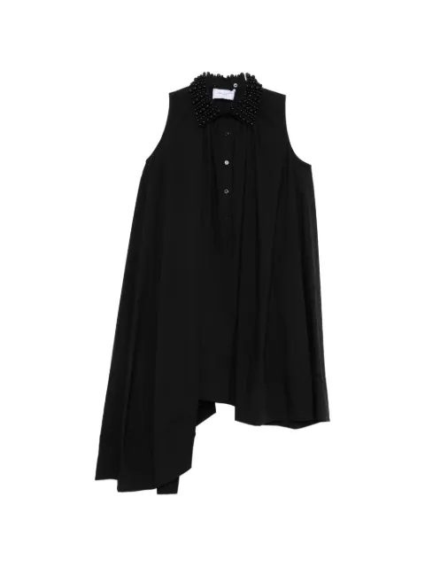 Isabelle Blanche beaded asymmetric mini dress