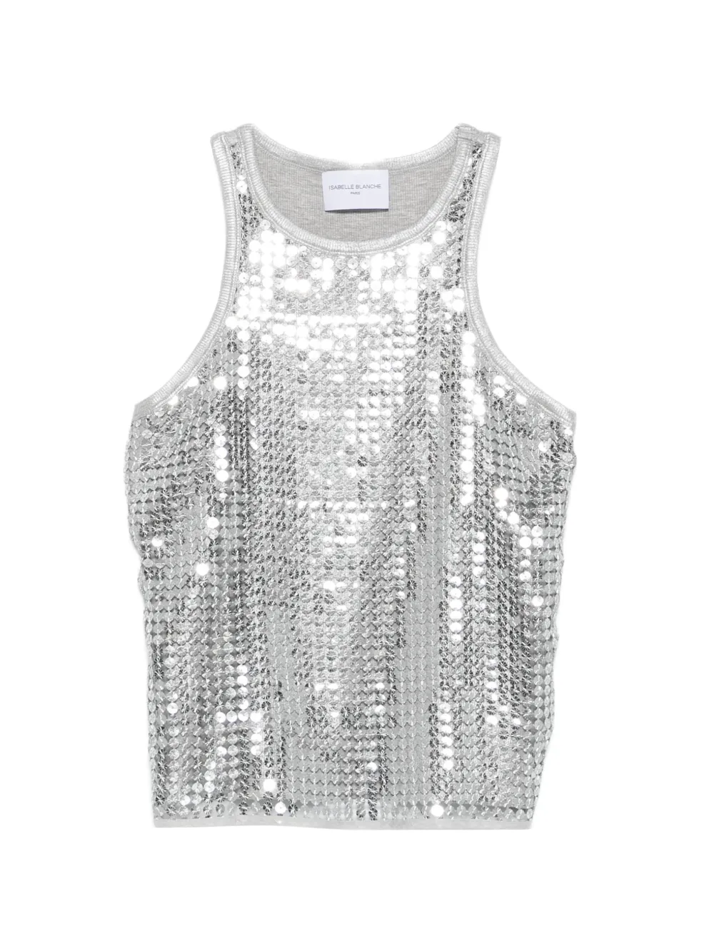 Isabelle Blanche sequin-embellishment tank top - Silber