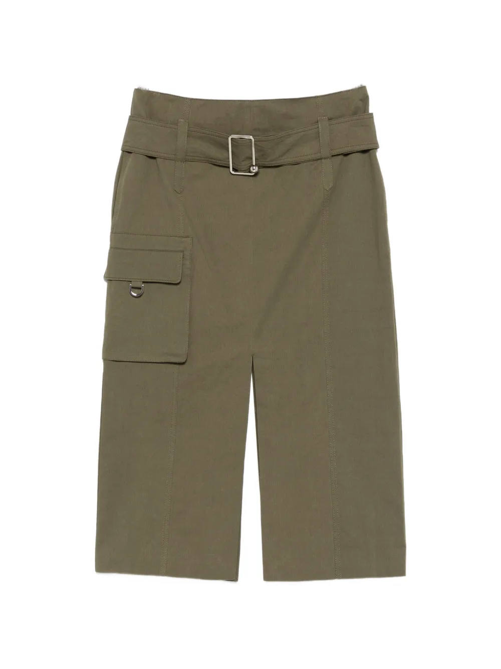 Isabelle Blanche belted midi skirt - Verde