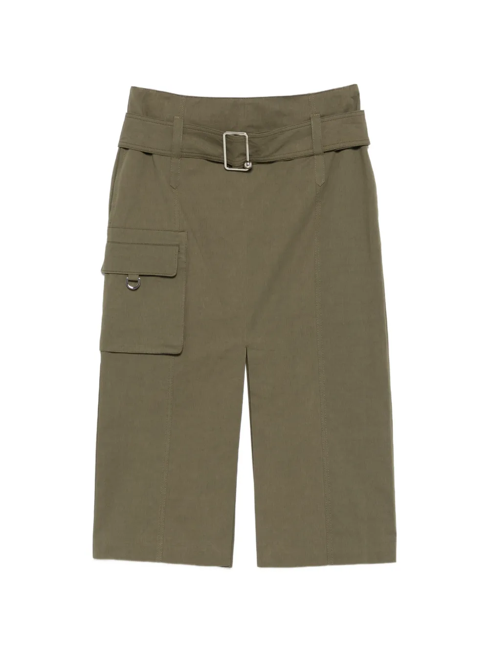 Isabelle Blanche belted midi skirt - Verde