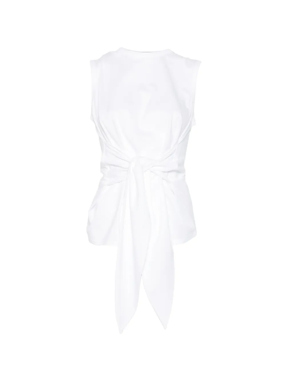 Isabelle Blanche knot-detail top - Bianco