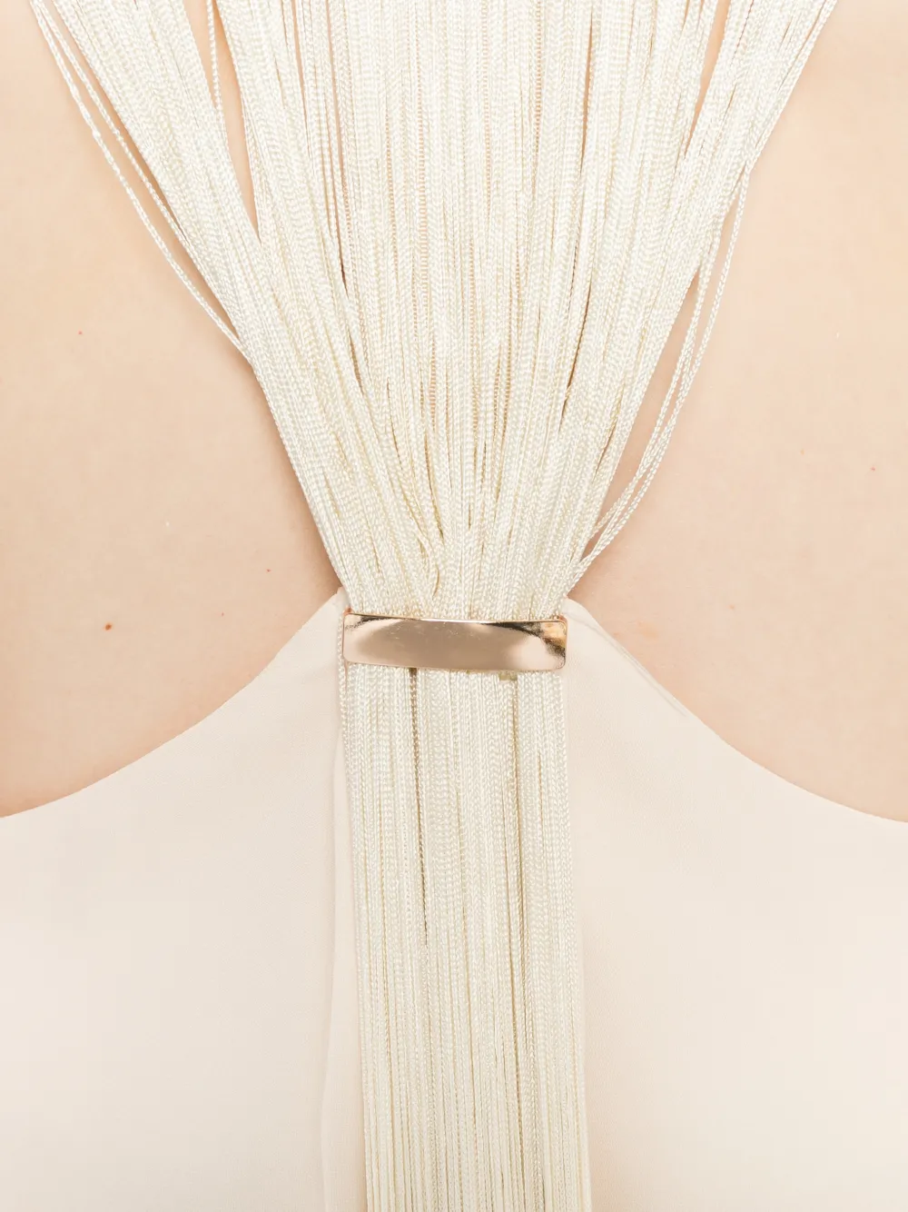 RAME Maxi-jurk met V-hals Beige