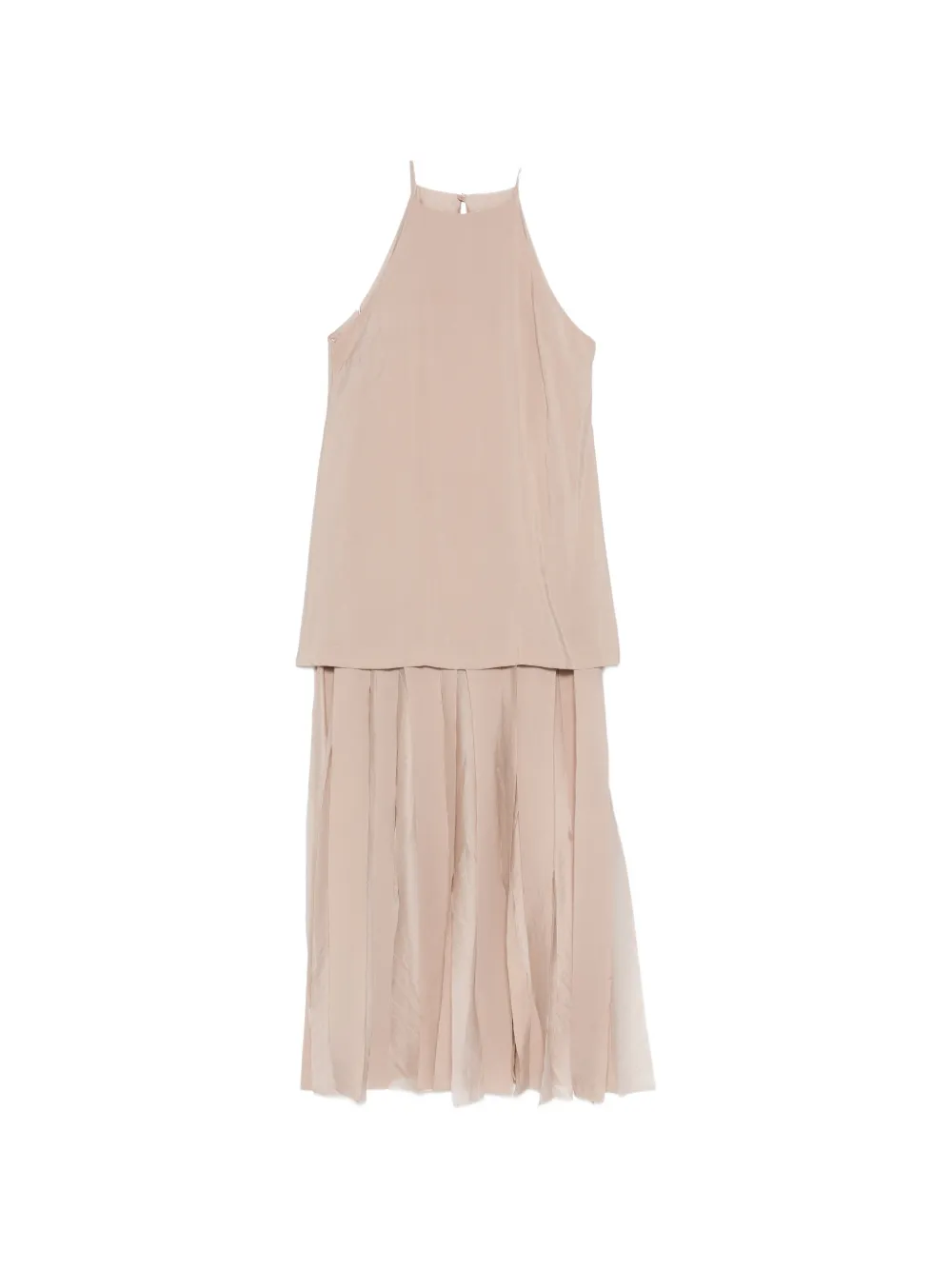 RAME pleated halter-neck midi dress - Toni neutri
