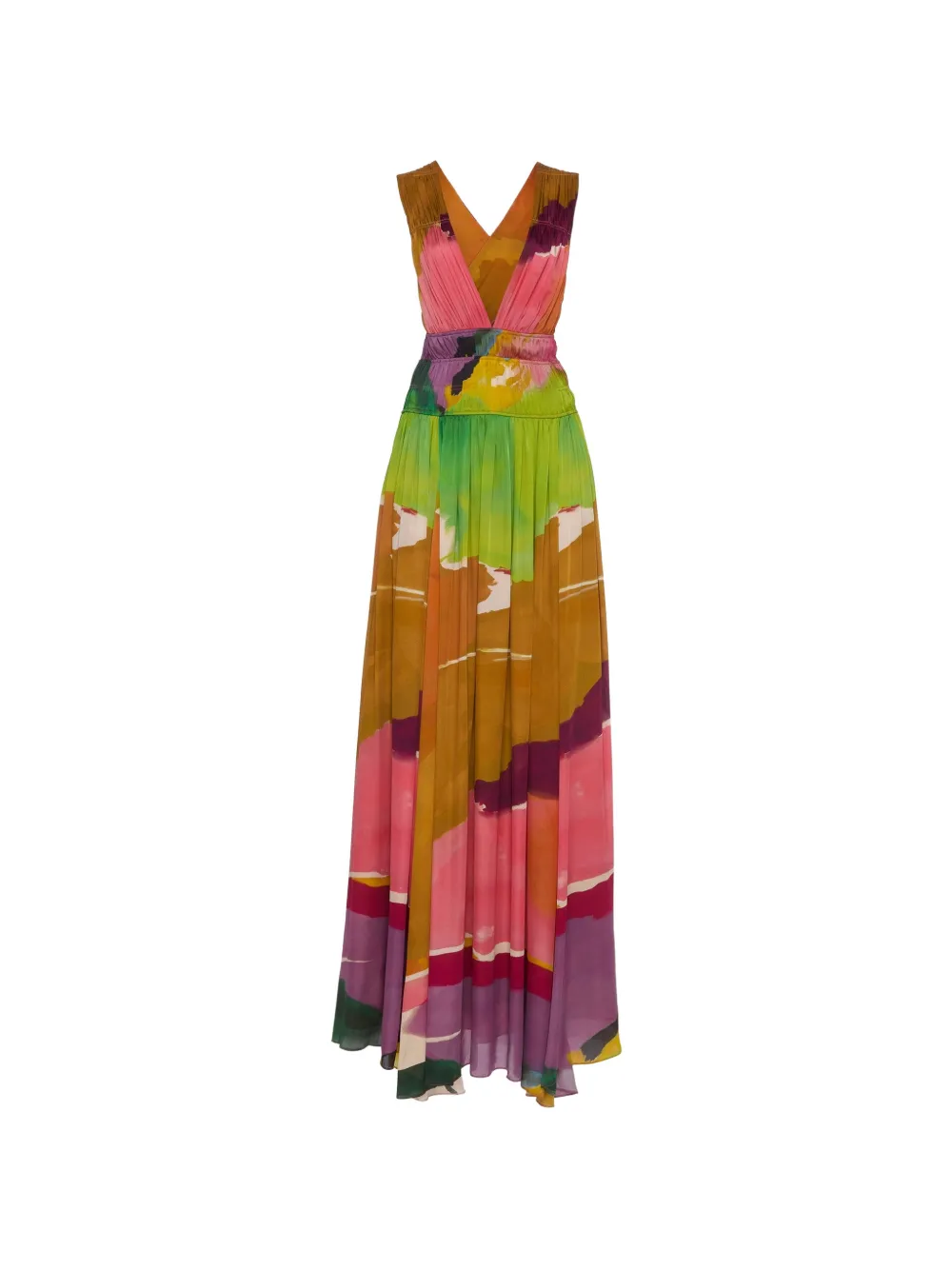 Ulla Johnson Boheme V-neck printed maxi dress - Marrone