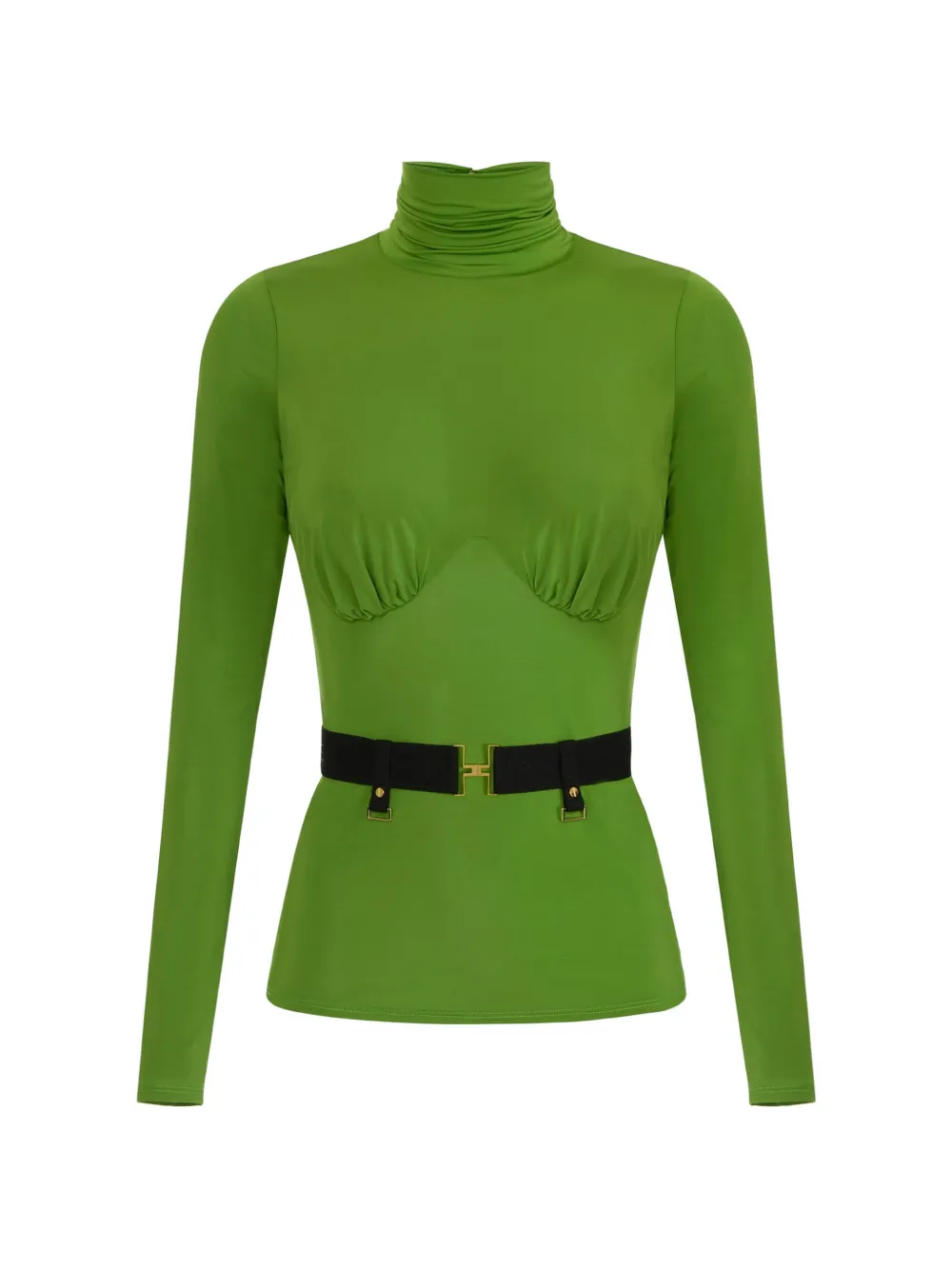  Elisabetta Franchi Gathered Top - Green 
