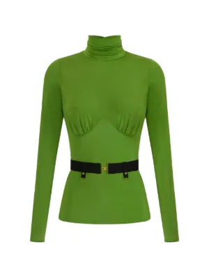 Issey Miyake テクスチャード トップ | グリーン | FARFETCH JP