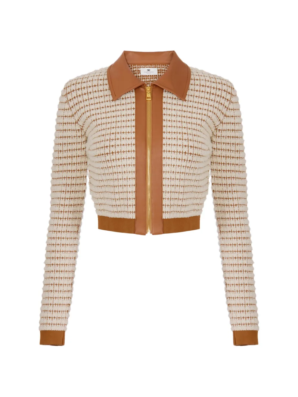 Elisabetta Franchi textured zip-up cardigan - Toni neutri
