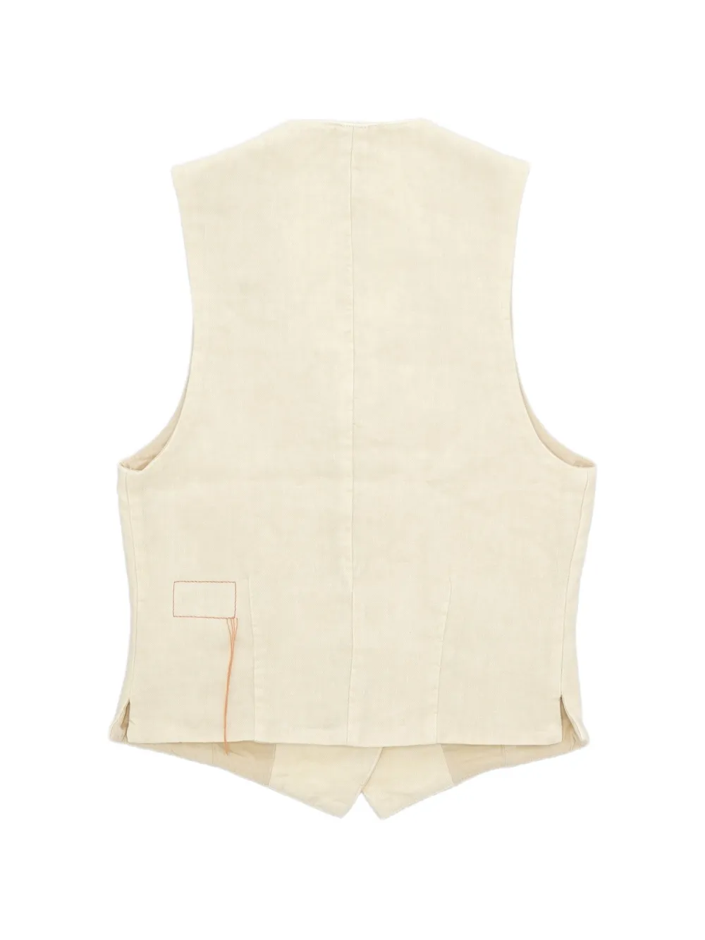 Fortela Gilet met knopen en V-hals Beige