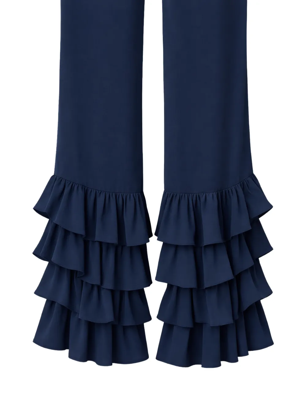 Silk95five Ruffled-detail Trousers - Blue 
