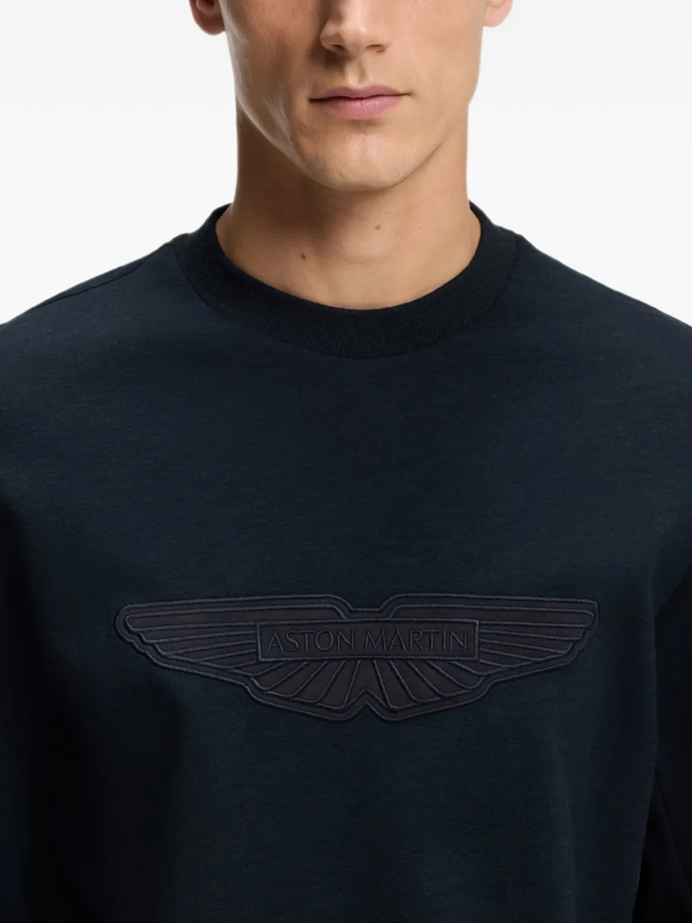 BOSS x Aston Martin sweater met vleugeldetail Blauw