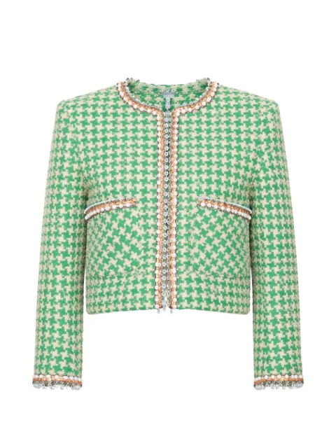 Valentino Garavani houndstooth-pattern cotton jacket