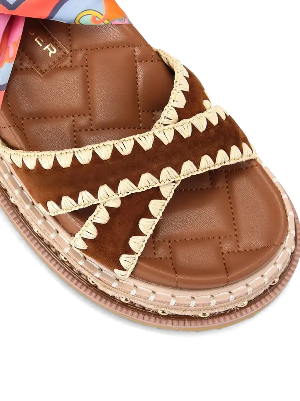 Kurt Geiger London Orson cross scarf platform sandals Bruin