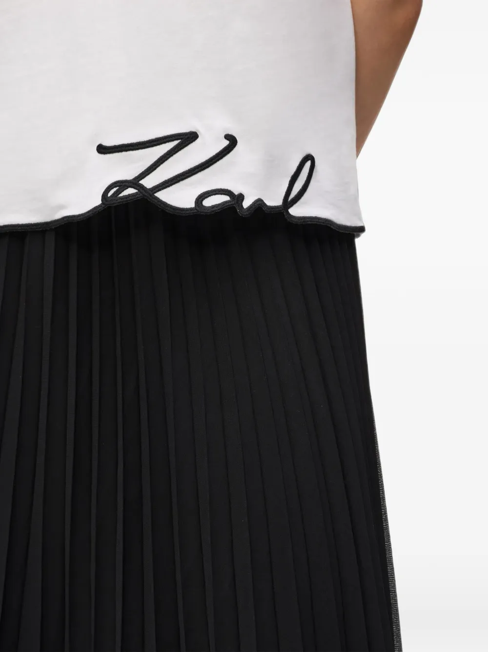 Karl Lagerfeld Tanktop met kenmerkende afwerking Wit