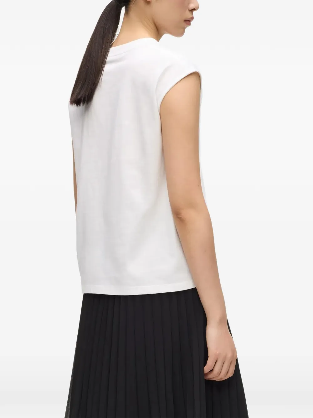 Karl Lagerfeld Tanktop met kenmerkende afwerking Wit