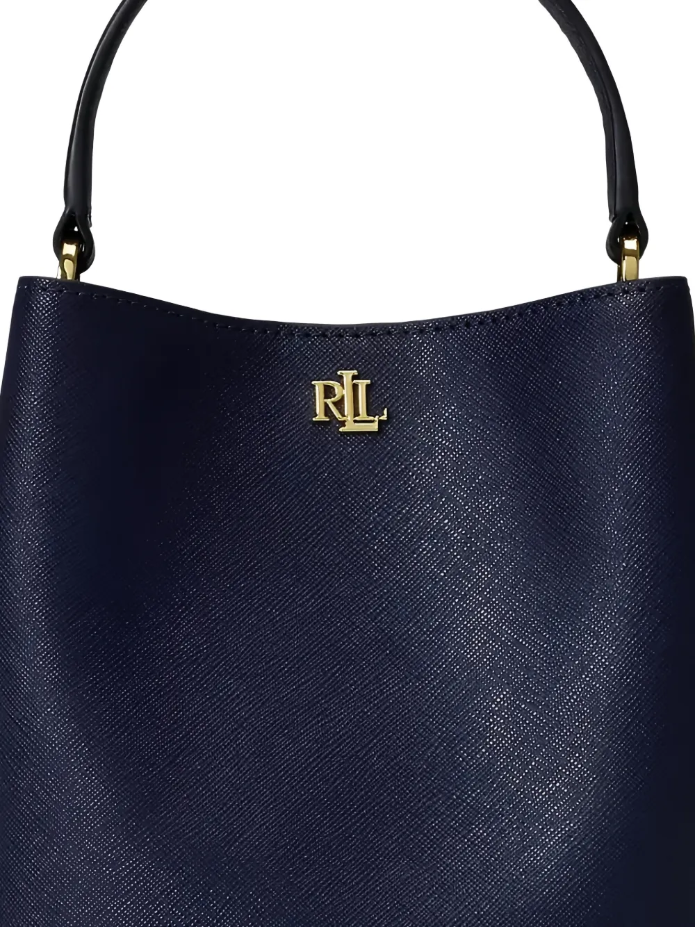 Lauren Ralph Lauren Reese kleine leren shopper met handgreep en logodetail Blauw