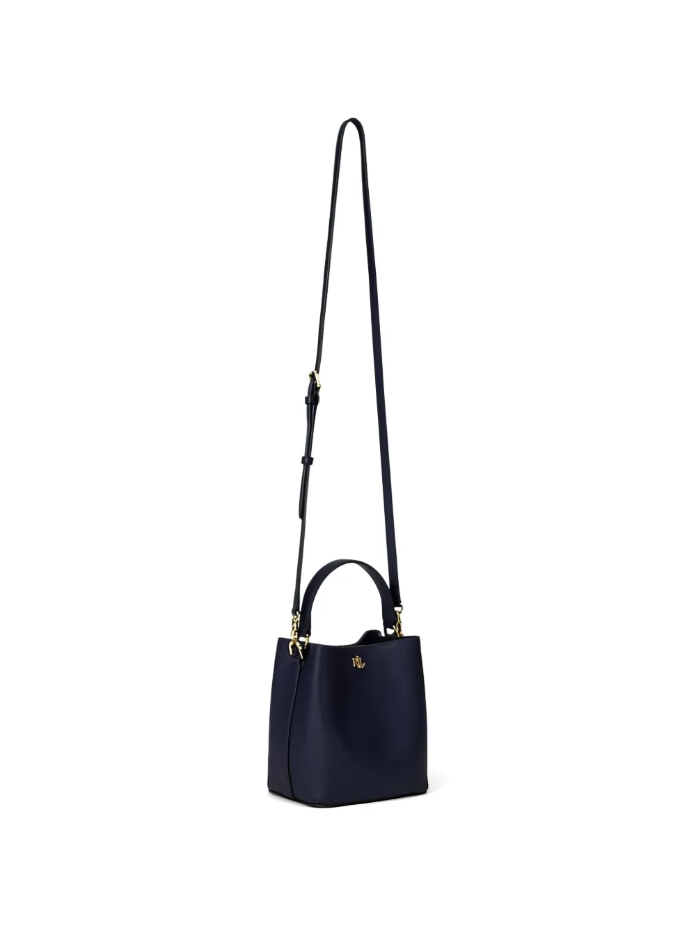 Lauren Ralph Lauren Reese kleine leren shopper met handgreep en logodetail Blauw
