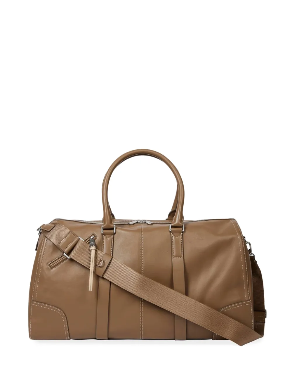 Paul Smith zip-fastening leather holdall bag - Marrone