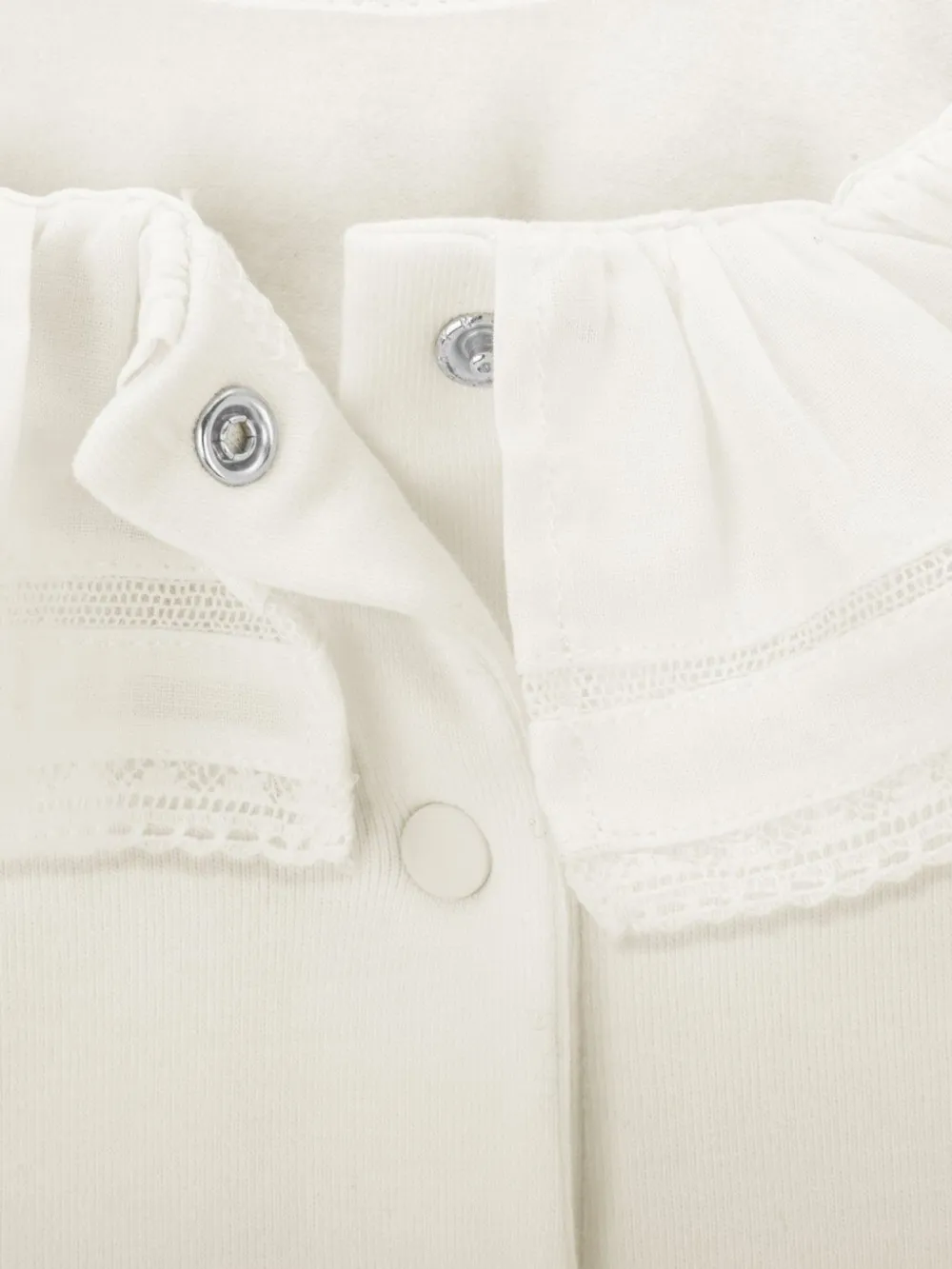 Knot Romper met ruchekraag Beige