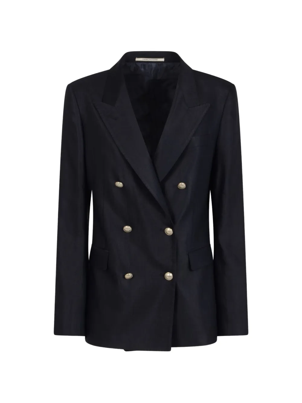 Tagliatore double-breasted linen blazer - Blu