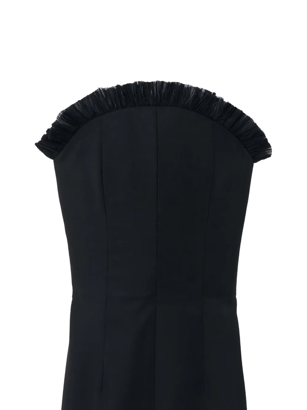 Alexander McQueen Midi-jurk met ruches Zwart