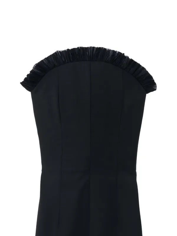 Alexander McQueen ラッフル ドレス | ブラック | FARFETCH JP