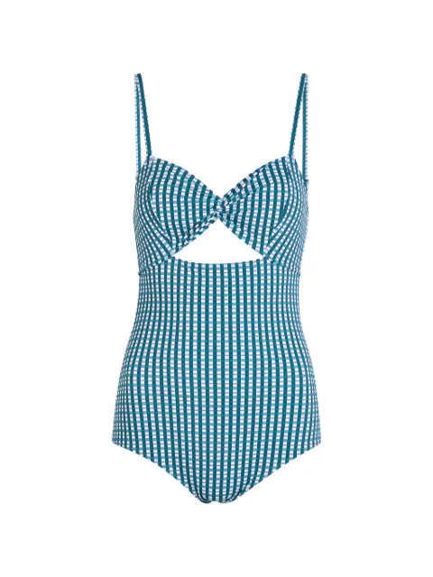 nounou Zoe check-pattern swimsuit